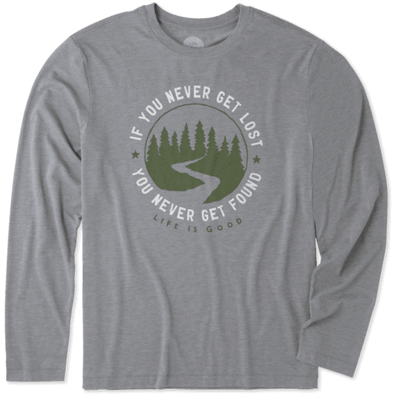 Men's Get Lost Get Found Long Sleeve Cool Tee Men's Get Lost Get Found Long Sleeve Cool Tee