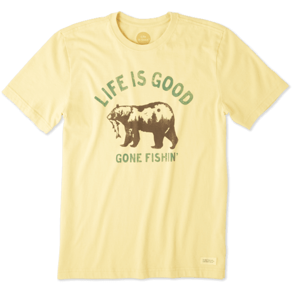 Men's Gone Fishing Bear Crusher Tee Men's Gone Fishing Bear Crusher Tee
