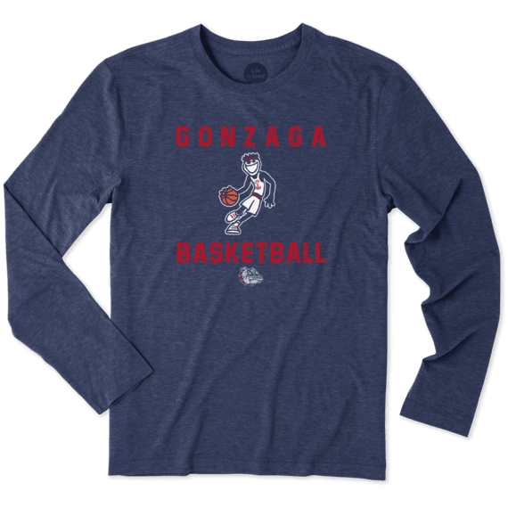 Men's Gonzaga Bulldogs Athlete Jake Long Sleeve Cool Tee Men's Gonzaga Bulldogs Athlete Jake Long Sleeve Cool Tee