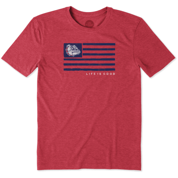 Men's Gonzaga Bulldogs Team Flag Cool Tee Men's Gonzaga Bulldogs Team Flag Cool Tee