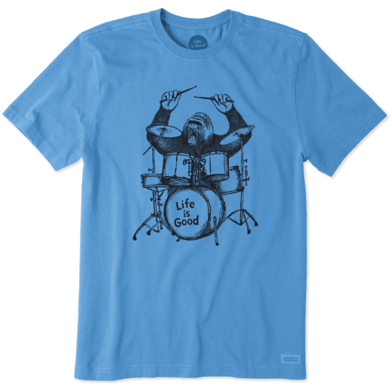 Men's Gorilla Drummer Crusher Tee Men's Gorilla Drummer Crusher Tee