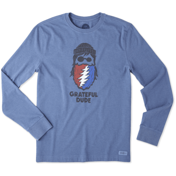 Men's Grateful Beard Long Sleeve Crusher Tee Men's Grateful Beard Long Sleeve Crusher Tee