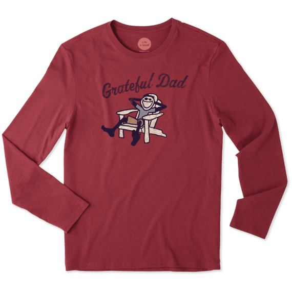 Men's Grateful Dad Adirondack Long Sleeve Smooth Tee Men's Grateful Dad Adirondack Long Sleeve Smooth Tee