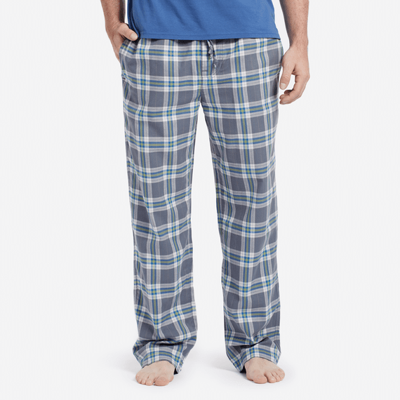 Men's Gray Yarn Dye Plaid Sleep Pants Men's Gray Yarn Dye Plaid Sleep Pants