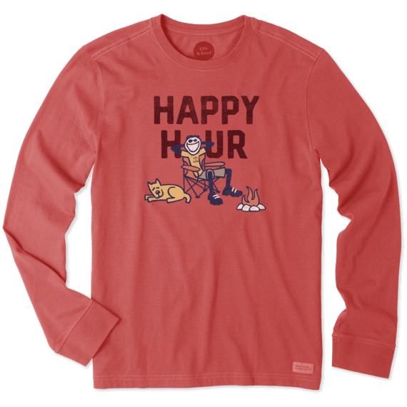 Men's Happy Hour Camp Long Sleeve Crusher Tee Men's Happy Hour Camp Long Sleeve Crusher Tee