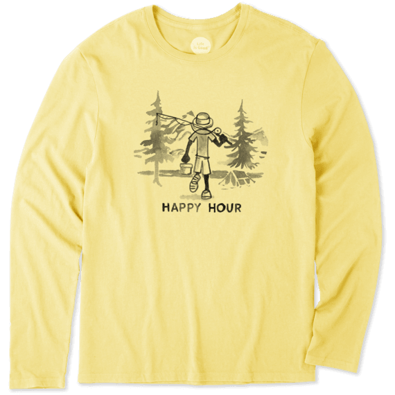 Men's Happy Hour Long Sleeve Smooth Tee Men's Happy Hour Long Sleeve Smooth Tee