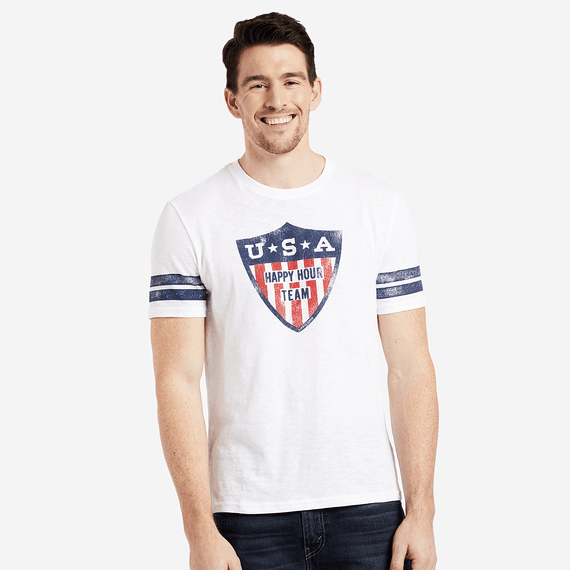 Men's Happy Hour Team Vintage Sport Tee Men's Happy Hour Team Vintage Sport Tee