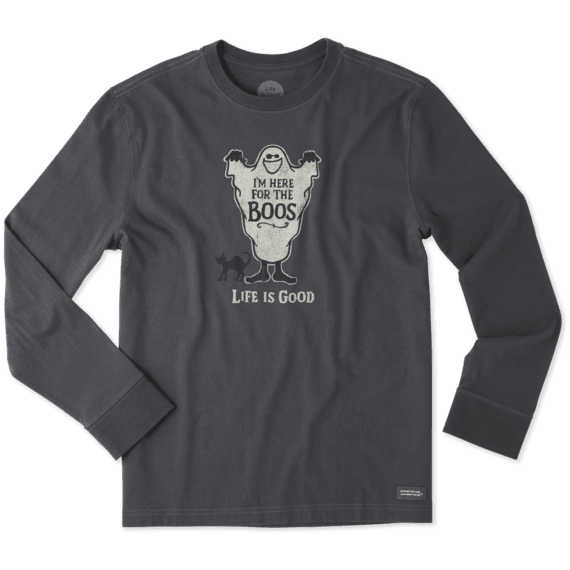 Men's Here For The Boos Long Sleeve Crusher Tee Men's Here For The Boos Long Sleeve Crusher Tee