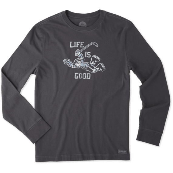 Men's Hockey Score Life Is Good Long Sleeve Crusher Tee Men's Hockey Score Life Is Good Long Sleeve Crusher Tee