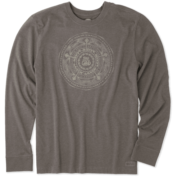 Men's Keys To Happiness Long Sleeve Crusher Tee Men's Keys To Happiness Long Sleeve Crusher Tee