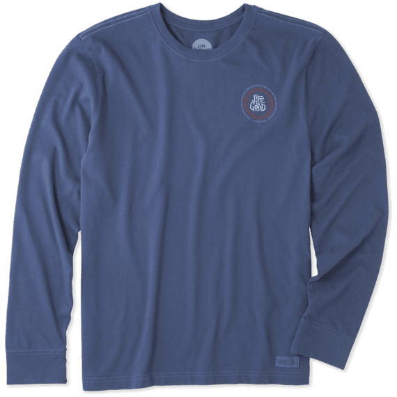 Men's Keys To Happiness USA Long Sleeve Crusher Tee Men's Keys To Happiness USA Long Sleeve Crusher Tee