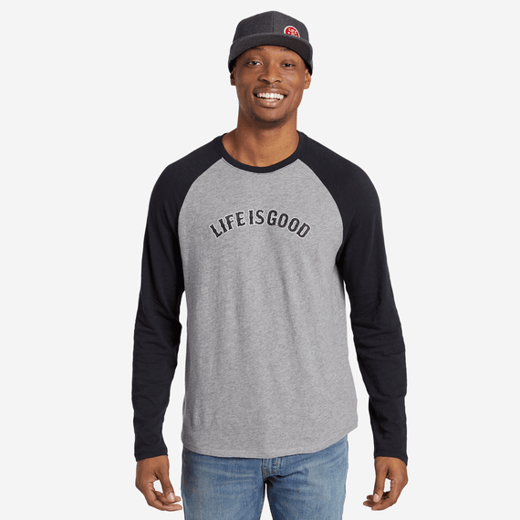 Men's LIG Athletic Vintage Long Sleeve Baseball Tee Men's LIG Athletic Vintage Long Sleeve Baseball Tee