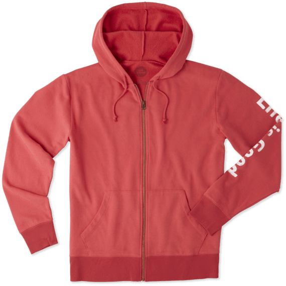 Men's Life Is Good Painted Go-To Zip Hoodie Men's Life Is Good Painted Go-To Zip Hoodie