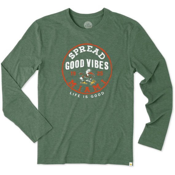 Men's Miami Good Vibes Long Sleeve Cool Tee Men's Miami Good Vibes Long Sleeve Cool Tee