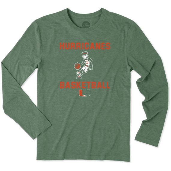 Men's Miami Hurricanes Jake Athlete Long Sleeve Cool Tee Men's Miami Hurricanes Jake Athlete Long Sleeve Cool Tee