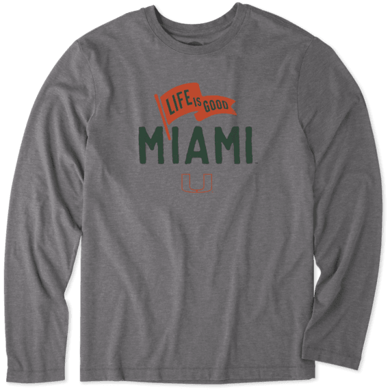 Men's Miami Pennant Long Sleeve Cool Tee Men's Miami Pennant Long Sleeve Cool Tee