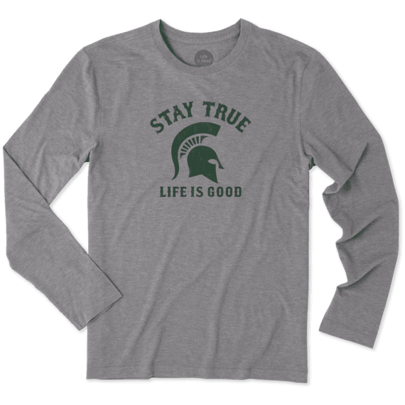 Men's Michigan State Spartans Stay True Long Sleeve Cool Tee Men's Michigan State Spartans Stay True Long Sleeve Cool Tee