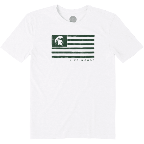 Men's Michigan State Team Flag Cool Tee Men's Michigan State Team Flag Cool Tee