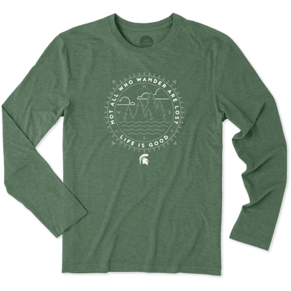 Men's Michigan State Wander Long Sleeve Cool Tee Men's Michigan State Wander Long Sleeve Cool Tee