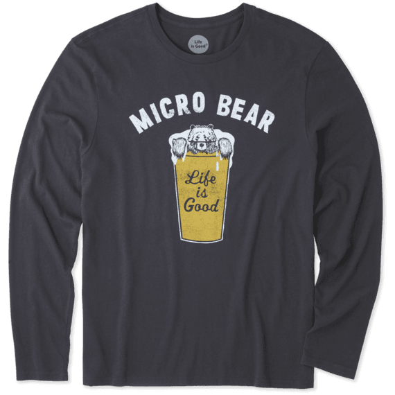 Men's Micro Bear Long Sleeve Smooth Tee Men's Micro Bear Long Sleeve Smooth Tee