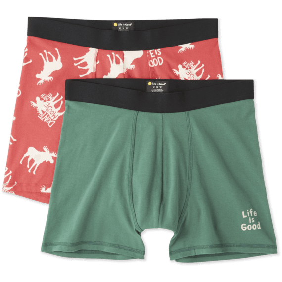 Men's Moose Boxer Pack Boxer Brief Set Men's Moose Boxer Pack Boxer Brief Set