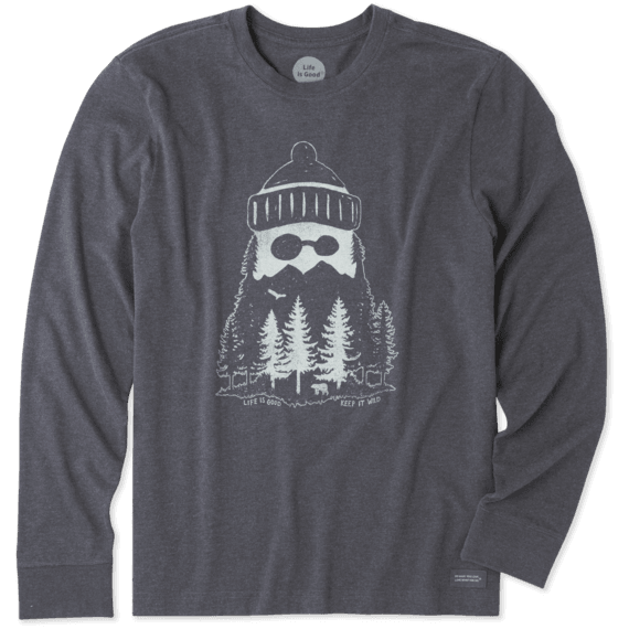 Men's Mountain Beard Long Sleeve Crusher Tee Men's Mountain Beard Long Sleeve Crusher Tee