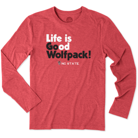 Men's NC State Go Team Long Sleeve Cool Tee Men's NC State Go Team Long Sleeve Cool Tee