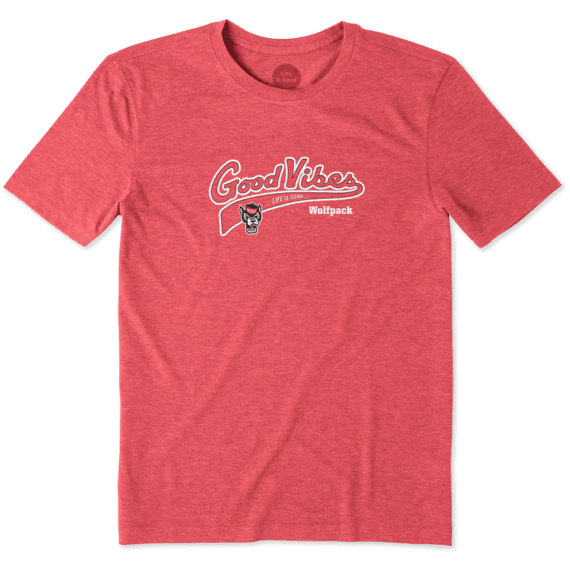 Men's NC State Wolfpack Good Vibes Tailwhip Cool Tee Men's NC State Wolfpack Good Vibes Tailwhip Cool Tee