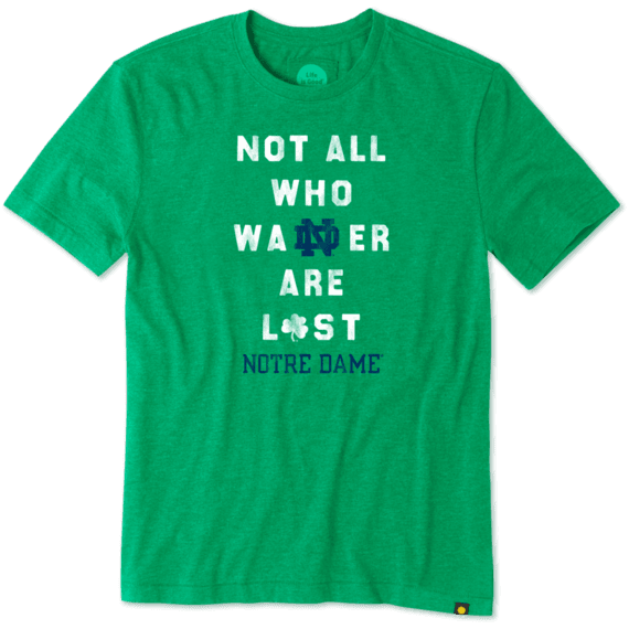 Men's Not All Who Wander Notre Dame Cool Tee Men's Not All Who Wander Notre Dame Cool Tee