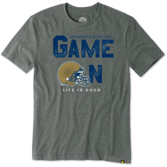 Men's Notre Dame Game On Football Cool Tee Men's Notre Dame Game On Football Cool Tee