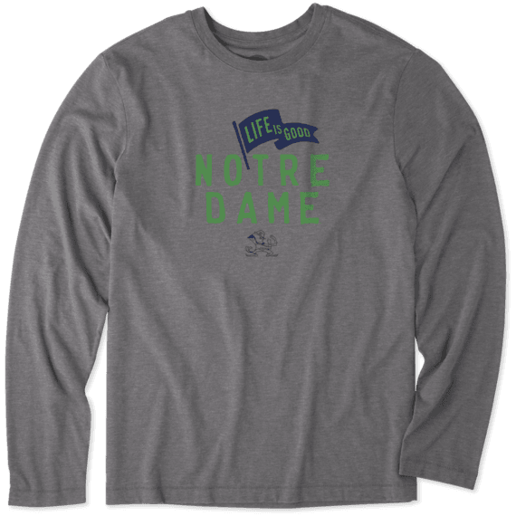 Men's Notre Dame Pennant Long Sleeve Cool Tee Men's Notre Dame Pennant Long Sleeve Cool Tee
