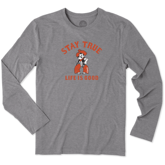 Men's Oklahoma State Cowboys Stay True Long Sleeve Cool Tee Men's Oklahoma State Cowboys Stay True Long Sleeve Cool Tee