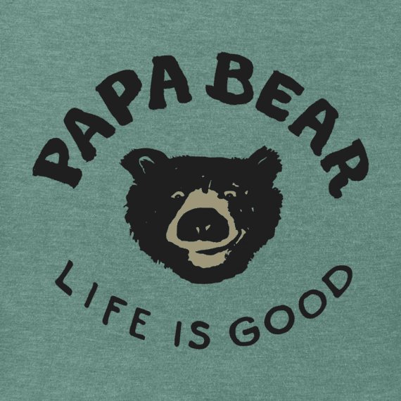 Mens Papa Bear Long Sleeve Crusher Tee Mens Papa Bear Long Sleeve Crusher Tee