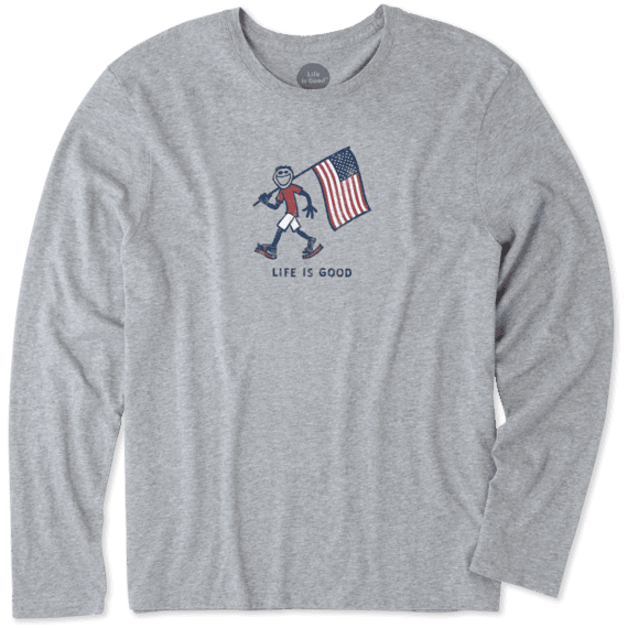 Men's Patriotic Jake Long Sleeve Smooth Tee Men's Patriotic Jake Long Sleeve Smooth Tee