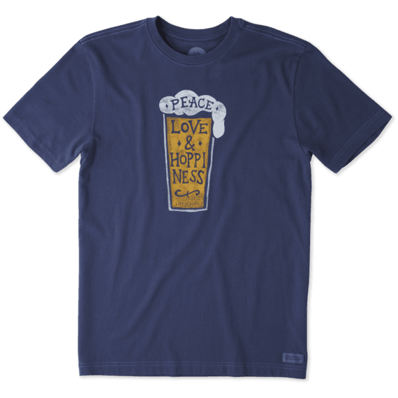 Men's Peace, Love & Hoppiness Crusher Tee Men's Peace, Love & Hoppiness Crusher Tee