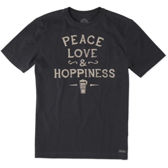Men's Peace, Love, Hoppiness Crusher Tee Men's Peace, Love, Hoppiness Crusher Tee