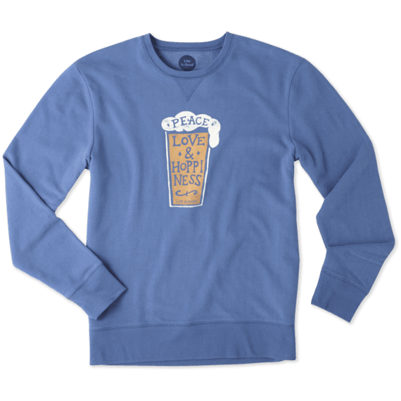 Men's Peace Love Hoppiness Go-To Crew Men's Peace Love Hoppiness Go-To Crew