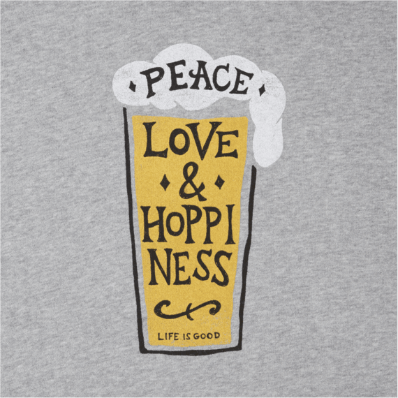 Life is Good Snuggle Up Relaxed Longsleeve Peace Love Hoppiness Life is Good.