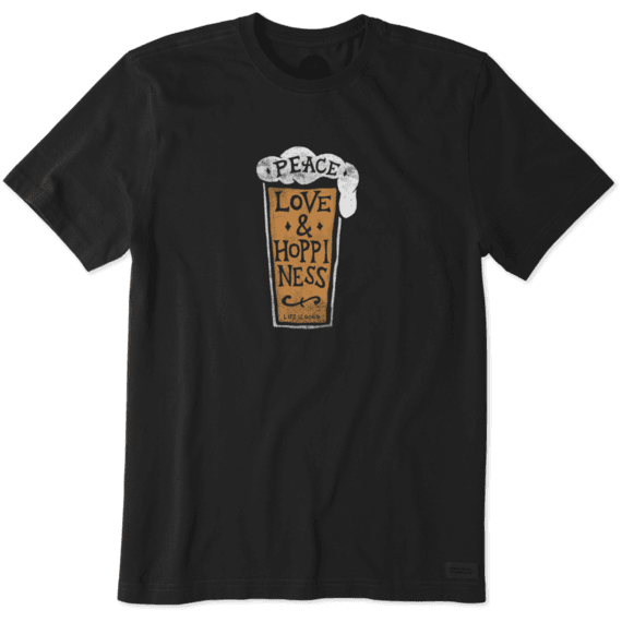 Men's Peace, Love, & Hoppiness Beer Crusher Tee Men's Peace, Love, & Hoppiness Beer Crusher Tee
