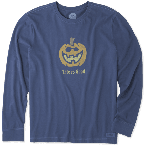 Men's Pumpkin Long Sleeve Crusher Tee Men's Pumpkin Long Sleeve Crusher Tee