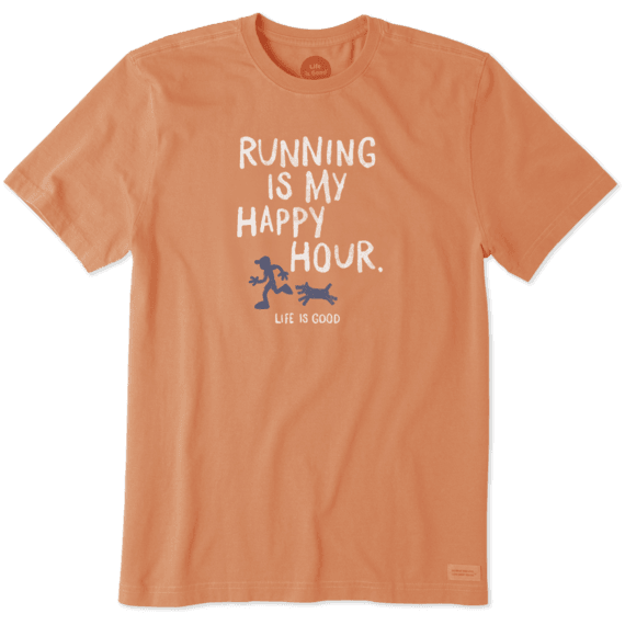 Men's Running Is My Happy Hour Crusher Tee Men's Running Is My Happy Hour Crusher Tee
