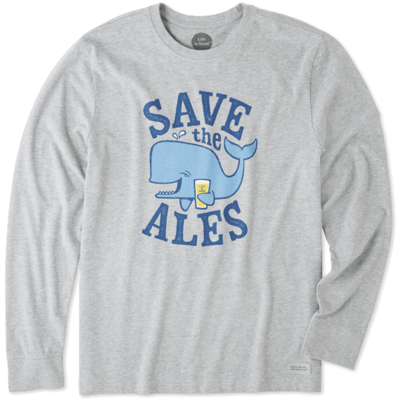 Men's Save The Ales Long Sleeve Crusher Tee Men's Save The Ales Long Sleeve Crusher Tee