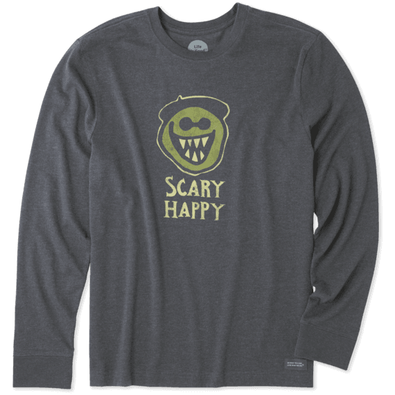 Men's Scary Happy Long Sleeve Crusher Tee Men's Scary Happy Long Sleeve Crusher Tee