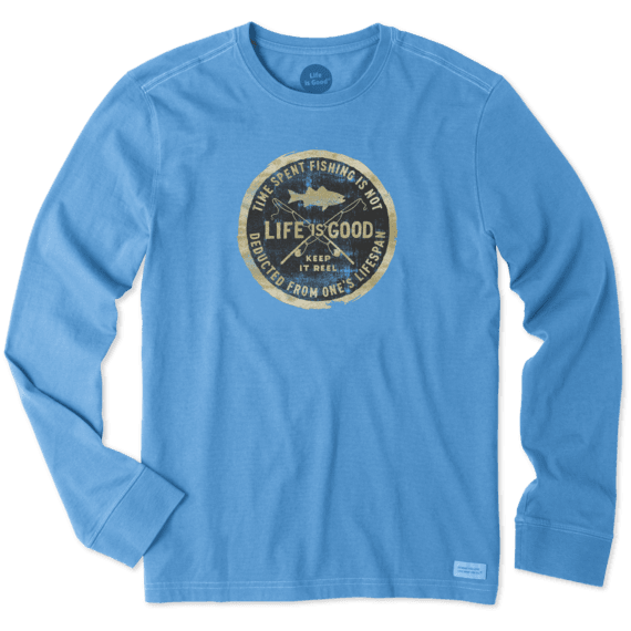 Men's Time Spent Fishing Long Sleeve Crusher Tee Men's Time Spent Fishing Long Sleeve Crusher Tee