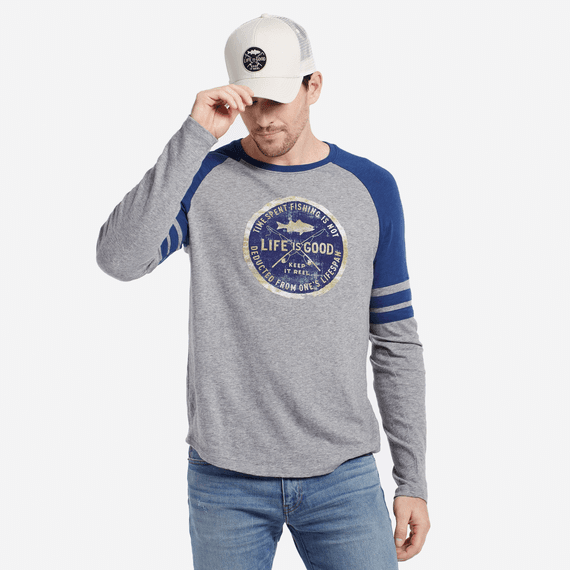 Men's Time Spent Fishing Vintage Sport Long Sleeve Men's Time Spent Fishing Vintage Sport Long Sleeve
