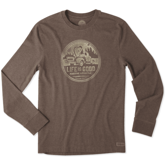 Men's Truck Coin Life Is Good Long Sleeve Crusher Tee Men's Truck Coin Life Is Good Long Sleeve Crusher Tee