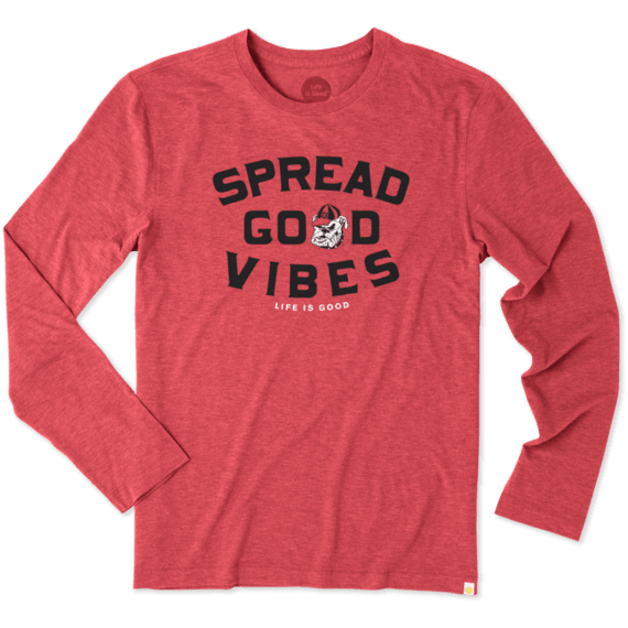 Men's University of Georgia Good Vibes Long Sleeve Cool Tee Men's University of Georgia Good Vibes Long Sleeve Cool Tee