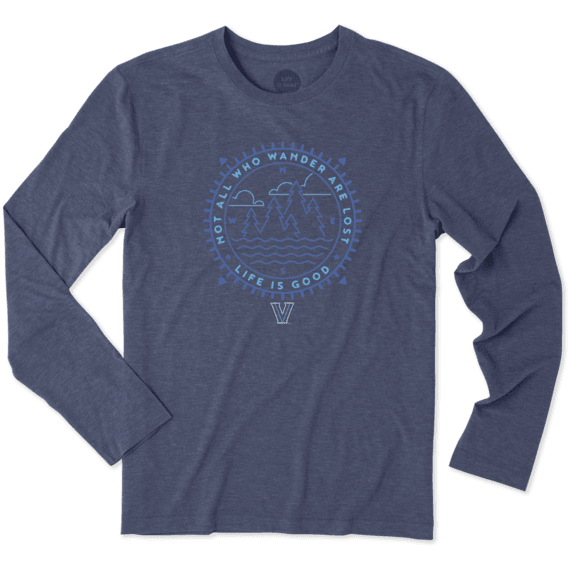 Men's Villanova Wander Long Sleeve Cool Tee Men's Villanova Wander Long Sleeve Cool Tee