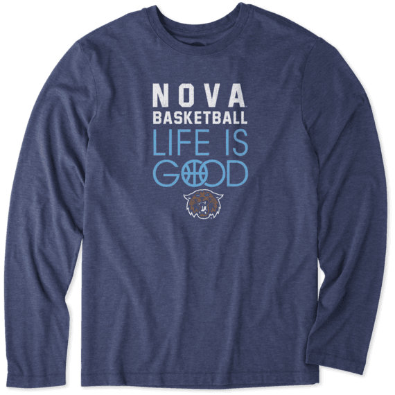 Men's Villanova Wildcats Infinity Basketball Long Sleeve Cool Tee Men's Villanova Wildcats Infinity Basketball Long Sleeve Cool Tee