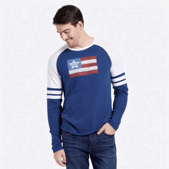 Men's Vintage American Flag Vintage Sport Long Sleeve Men's Vintage American Flag Vintage Sport Long Sleeve